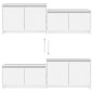 vidaXL TV-Schrank Weiß 146,5x35x50 cm Holzwerkstoff vidaXL TV-Schrank Weiß 146,5x35x50 cm Holzwerkstoff