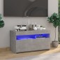 TV-Schrank mit LED-Leuchten Betongrau 75x35x40 cm TV-Schrank mit LED-Leuchten Betongrau 75x35x40 cm