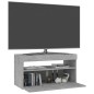 TV-Schrank mit LED-Leuchten Betongrau 75x35x40 cm TV-Schrank mit LED-Leuchten Betongrau 75x35x40 cm