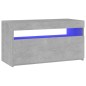TV-Schrank mit LED-Leuchten Betongrau 75x35x40 cm TV-Schrank mit LED-Leuchten Betongrau 75x35x40 cm
