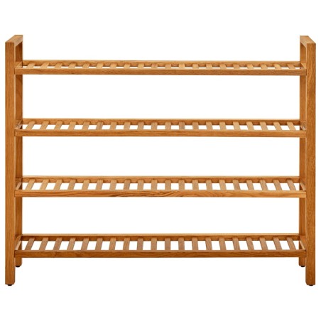 vidaXL Schuhregal mit 4 Etagen 100x27x80 cm Massivholz Eiche