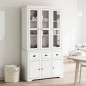 Highboard BODO Weiß 115,5x43x200,5 cm Massivholz Kiefer Highboard BODO Weiß 115,5x43x200,5 cm Massivholz Kiefer