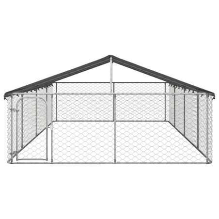 vidaXL Outdoor-Hundezwinger mit Dach 600x300x150 cm