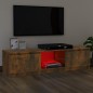TV-Schrank mit LED-Leuchten Räuchereiche 120x30x35,5 cm TV-Schrank mit LED-Leuchten Räuchereiche 120x30x35,5 cm
