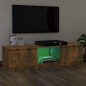 TV-Schrank mit LED-Leuchten Räuchereiche 120x30x35,5 cm TV-Schrank mit LED-Leuchten Räuchereiche 120x30x35,5 cm
