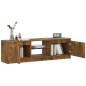 TV-Schrank mit LED-Leuchten Räuchereiche 120x30x35,5 cm TV-Schrank mit LED-Leuchten Räuchereiche 120x30x35,5 cm