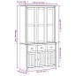 Highboard BODO Weiß 115,5x43x200,5 cm Massivholz Kiefer Highboard BODO Weiß 115,5x43x200,5 cm Massivholz Kiefer