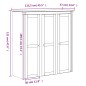 Highboard BODO Weiß 115,5x43x200,5 cm Massivholz Kiefer Highboard BODO Weiß 115,5x43x200,5 cm Massivholz Kiefer