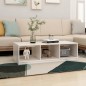vidaXL Couchtisch Weiß 110x50x34 cm Massivholz Kiefer vidaXL Couchtisch Weiß 110x50x34 cm Massivholz Kiefer