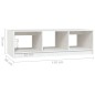 vidaXL Couchtisch Weiß 110x50x34 cm Massivholz Kiefer vidaXL Couchtisch Weiß 110x50x34 cm Massivholz Kiefer