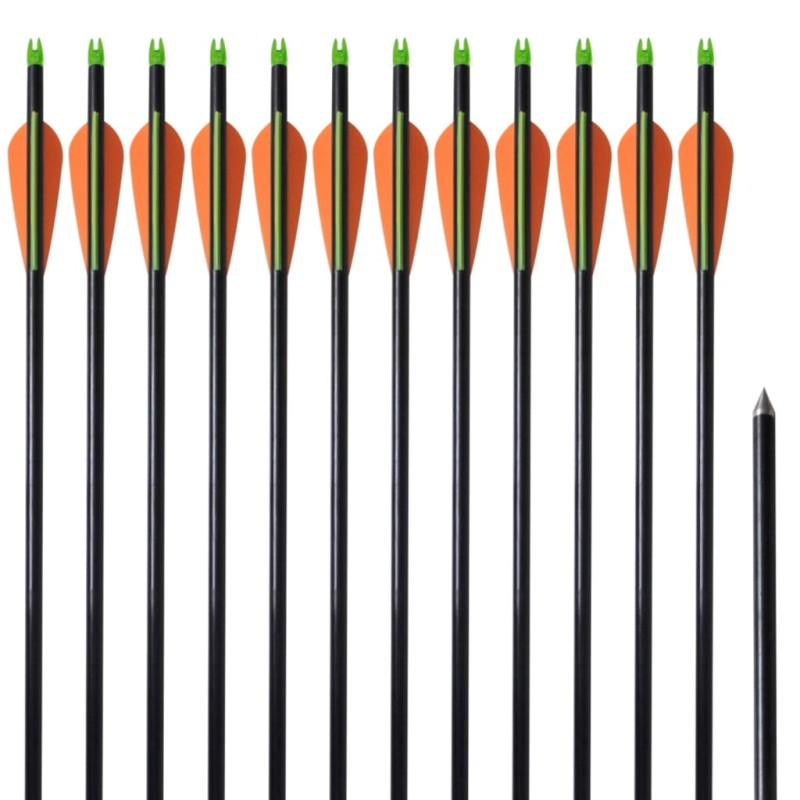 Standard Compoundbogen-Pfeile 30" 0,8 cm Fiberglas 12 Stück Standard Compoundbogen-Pfeile 30" 0,8 cm Fiberglas 12 Stück