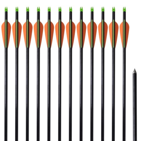Standard Compoundbogen-Pfeile 30" 0,8 cm Fiberglas 12 Stück