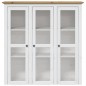 Highboard BODO Weiß Braun 115,5x43x200,5 cm Massivholz Kiefer Highboard BODO Weiß Braun 115,5x43x200,5 cm Massivholz Kiefer
