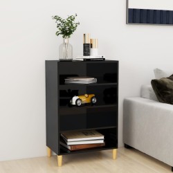 Sideboard Hochglanz-Schwarz 57x35x90 cm Holzwerkstoff
