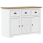 Highboard BODO Weiß Braun 115,5x43x200,5 cm Massivholz Kiefer Highboard BODO Weiß Braun 115,5x43x200,5 cm Massivholz Kiefer