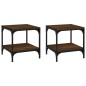 vidaXL Beistelltische 2 Stk. Braun Eiche 40x40x40 cm Holzwerkstoff vidaXL Beistelltische 2 Stk. Braun Eiche 40x40x40 cm Holzwerkstoff
