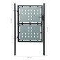 vidaXL Zauntor (Einzeltor) Schwarz 100x200 cm vidaXL Zauntor (Einzeltor) Schwarz 100x200 cm