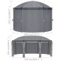 Pavillon mit Vorhängen 520x349x255 cm Anthrazit Pavillon mit Vorhängen 520x349x255 cm Anthrazit