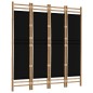 4-tlg. Paravent Faltbar 160 cm Bambus und Canvas 4-tlg. Paravent Faltbar 160 cm Bambus und Canvas