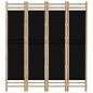 4-tlg. Paravent Faltbar 160 cm Bambus und Canvas 4-tlg. Paravent Faltbar 160 cm Bambus und Canvas