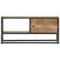 TV-Schrank mit Geschnitzter Tür 90x30x40 cm Raues Mangoholz TV-Schrank mit Geschnitzter Tür 90x30x40 cm Raues Mangoholz