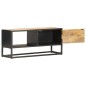 TV-Schrank mit Geschnitzter Tür 90x30x40 cm Raues Mangoholz TV-Schrank mit Geschnitzter Tür 90x30x40 cm Raues Mangoholz