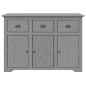 Highboard BODO Grau 115,5x43x200,5 cm Massivholz Kiefer Highboard BODO Grau 115,5x43x200,5 cm Massivholz Kiefer