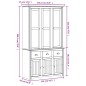 Highboard BODO Grau 115,5x43x200,5 cm Massivholz Kiefer Highboard BODO Grau 115,5x43x200,5 cm Massivholz Kiefer