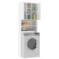 Waschmaschinenschrank Hochglanz-Weiß 64x25,5x190 cm Waschmaschinenschrank Hochglanz-Weiß 64x25,5x190 cm