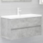 Waschbeckenunterschrank Betongrau 90x38,5x45 cm Holzwerkstoff Waschbeckenunterschrank Betongrau 90x38,5x45 cm Holzwerkstoff