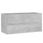 Waschbeckenunterschrank Betongrau 90x38,5x45 cm Holzwerkstoff Waschbeckenunterschrank Betongrau 90x38,5x45 cm Holzwerkstoff