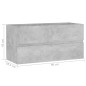 Waschbeckenunterschrank Betongrau 90x38,5x45 cm Holzwerkstoff Waschbeckenunterschrank Betongrau 90x38,5x45 cm Holzwerkstoff