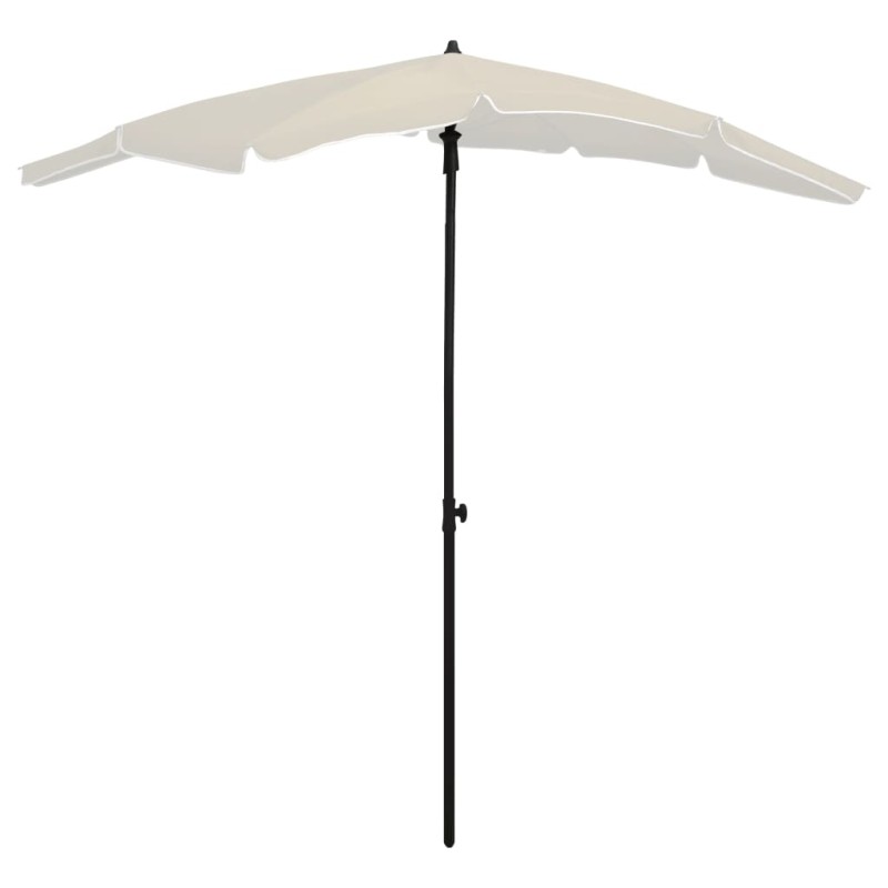Sonnenschirm mit Mast 200x130 cm Sandfarben Sonnenschirm mit Mast 200x130 cm Sandfarben