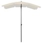 Sonnenschirm mit Mast 200x130 cm Sandfarben Sonnenschirm mit Mast 200x130 cm Sandfarben