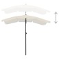 Sonnenschirm mit Mast 200x130 cm Sandfarben Sonnenschirm mit Mast 200x130 cm Sandfarben