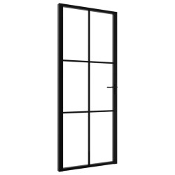Innentür ESG Glas und Aluminium 83x201,5 cm Schwarz