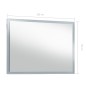 vidaXL Badezimmer-Wandspiegel mit LEDs 100x60 cm vidaXL Badezimmer-Wandspiegel mit LEDs 100x60 cm