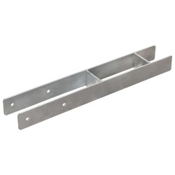 Pfostenträger 2 Stk. Silbern 8×6×60 cm Verzinkter Stahl