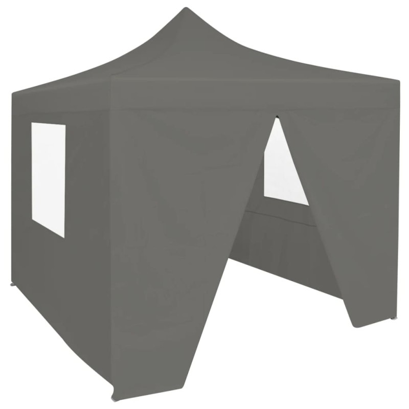 vidaXL Profi-Partyzelt Faltbar mit 4 Seitenwänden 2×2m Stahl Anthrazit vidaXL Profi-Partyzelt Faltbar mit 4 Seitenwänden 2×2m Stahl Anthrazit