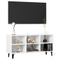 TV-Schrank mit Metallbeinen Hochglanz-Weiß 103,5x30x50 cm TV-Schrank mit Metallbeinen Hochglanz-Weiß 103,5x30x50 cm