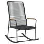 Garten-Schaukelstuhl Schwarz 59x79,5x104 cm PVC Rattan Garten-Schaukelstuhl Schwarz 59x79,5x104 cm PVC Rattan
