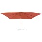 Ampelshirm mit Holzmast 400x300 cm Terrakotta-Rot Ampelshirm mit Holzmast 400x300 cm Terrakotta-Rot