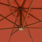 Ampelshirm mit Holzmast 400x300 cm Terrakotta-Rot Ampelshirm mit Holzmast 400x300 cm Terrakotta-Rot