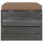 Garten-Paletten-Hocker mit Taupe Sitzkissen Kiefernholz Garten-Paletten-Hocker mit Taupe Sitzkissen Kiefernholz
