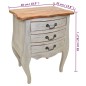 Nachttisch Altholz Massiv 48 x 35 x 64 cm Nachttisch Altholz Massiv 48 x 35 x 64 cm