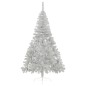 Künstlicher Halb-Weihnachtsbaum mit Ständer Silbern 210 cm PVC Künstlicher Halb-Weihnachtsbaum mit Ständer Silbern 210 cm PVC