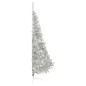 Künstlicher Halb-Weihnachtsbaum mit Ständer Silbern 210 cm PVC Künstlicher Halb-Weihnachtsbaum mit Ständer Silbern 210 cm PVC
