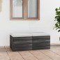 Garten-Paletten-Hocker 2 Stk. mit Kissen Kiefer Massivholz Garten-Paletten-Hocker 2 Stk. mit Kissen Kiefer Massivholz