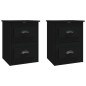 Wand-Nachttische 2 Stk. Schwarz 41,5x36x53 cm Wand-Nachttische 2 Stk. Schwarz 41,5x36x53 cm