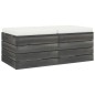 Garten-Paletten-Hocker 2 Stk. mit Kissen Kiefer Massivholz Garten-Paletten-Hocker 2 Stk. mit Kissen Kiefer Massivholz